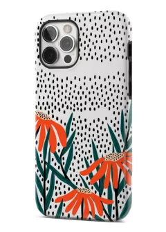 iPhone 12 Pro гибридный противоударный чехол с картинкой - Модные цветочки