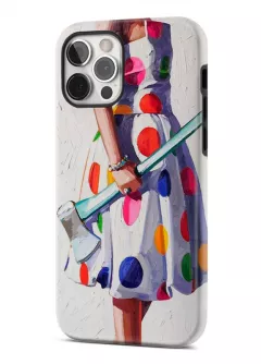 iPhone 12 Pro гибридный противоударный чехол с картинкой - Сильный пол