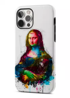 iPhone 12 Pro гибридный противоударный чехол с картинкой - Мона Лиза