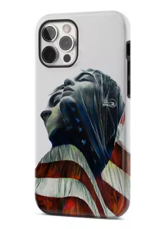 iPhone 12 Pro гибридный противоударный чехол с картинкой - Свобода по американски