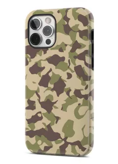 iPhone 12 Pro гибридный противоударный чехол с картинкой - Камуфляж