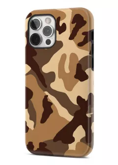 iPhone 12 Pro гибридный противоударный чехол с картинкой - Камуфляжный рисунок
