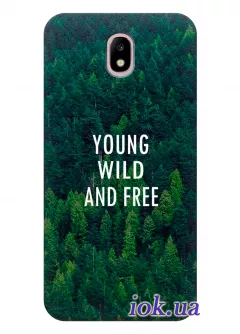 Чехол для Galaxy J7 Pro - Young wild and free