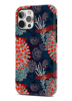 iPhone 12 Pro Max гибридный противоударный чехол с картинкой - Морские цветы
