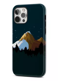 iPhone 12 Pro Max гибридный противоударный чехол с картинкой - Вечер в горах