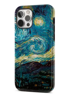 iPhone 12 Pro Max гибридный противоударный чехол с картинкой - Звездная ночь