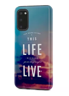 Samsung Galaxy Note 20 гибридный противоударный чехол с картинкой - Live Life