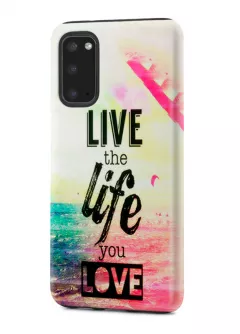 Samsung Galaxy Note 20 гибридный противоударный чехол с картинкой - Life You Love