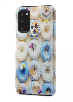 Samsung Galaxy Note 20 гибридный противоударный чехол с картинкой - Пончики