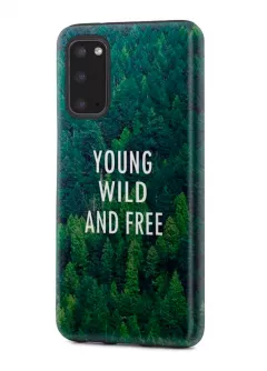 Samsung Galaxy S20 гибридный противоударный чехол с картинкой - Молодой и свободный
