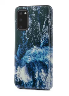 Samsung Galaxy S20 гибридный противоударный чехол с картинкой - Шторм в океане