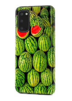 Samsung Galaxy S20 гибридный противоударный чехол с картинкой - Спелый арбуз