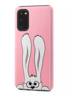Samsung Galaxy S20 гибридный противоударный чехол с картинкой - Кролик