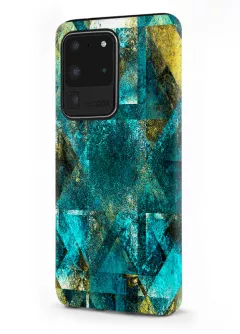Samsung Galaxy S20 Ultra гибридный противоударный чехол LoooK с картинкой - Потертые ромбы