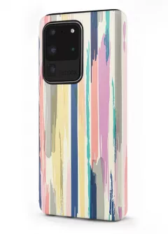 Samsung Galaxy S20 Ultra гибридный противоударный чехол LoooK с картинкой - Цветные мазки