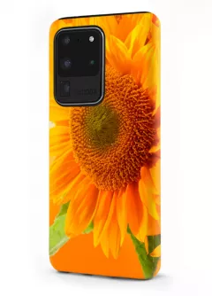 Samsung Galaxy S20 Ultra гибридный противоударный чехол LoooK с картинкой - Цветок солнца