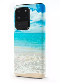 Samsung Galaxy S20 Ultra гибридный противоударный чехол LoooK с картинкой - Морской пляж