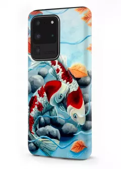 Samsung Galaxy S20 Ultra гибридный противоударный чехол LoooK с картинкой - Любовь рыбок
