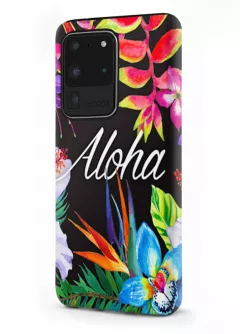 Samsung Galaxy S20 Ultra гибридный противоударный чехол LoooK с картинкой - Aloha Flowers
