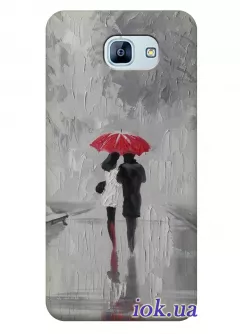 Чехол для Galaxy A8 2016 - Пара под зонтом