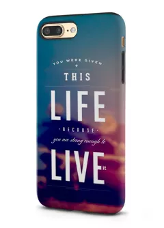 Apple iPhone 7 Plus гибридный противоударный чехол LoooK с картинкой - Live Life