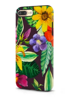 Apple iPhone 7 Plus гибридный противоударный чехол LoooK с картинкой - Яркие цветочки