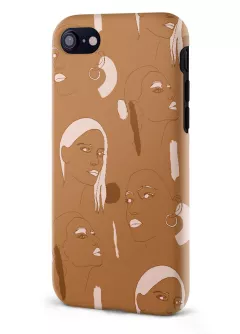 Apple iPhone 8 гибридный противоударный чехол LoooK с картинкой - Женские лица