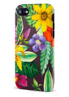 Apple iPhone 8 гибридный противоударный чехол LoooK с картинкой - Яркие цветочки