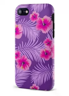 Apple iPhone 8 гибридный противоударный чехол LoooK с картинкой - Тропические цветочки