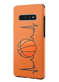 Samsung Galaxy S10 гибридный противоударный чехол LoooK с картинкой - Баскетбол