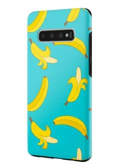 Samsung Galaxy S10 гибридный противоударный чехол LoooK с картинкой - Бананы
