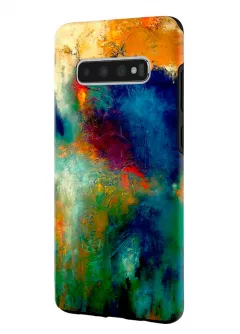 Samsung Galaxy S10 гибридный противоударный чехол LoooK с картинкой - Пятна красок