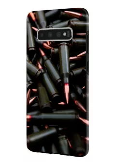 Samsung Galaxy S10 гибридный противоударный чехол LoooK с картинкой - Патроны