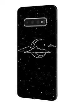 Samsung Galaxy S10 гибридный противоударный чехол LoooK с картинкой - Луна
