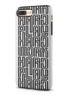 Apple iPhone 8 Plus гибридный противоударный чехол LoooK с картинкой - Hard work/play