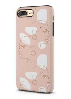 Apple iPhone 8 Plus гибридный противоударный чехол LoooK с картинкой - Силуэты женщин