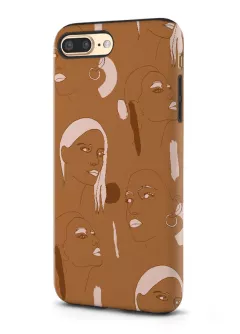 Apple iPhone 8 Plus гибридный противоударный чехол LoooK с картинкой - Женские лица