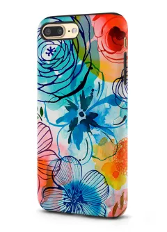Apple iPhone 8 Plus гибридный противоударный чехол LoooK с картинкой - Арт цветы