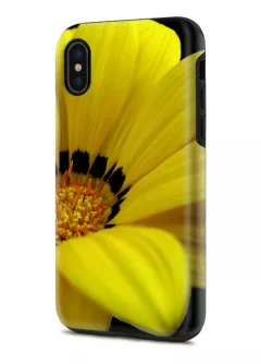 Apple iPhone X гибридный противоударный чехол с картинкой - Красота цветка