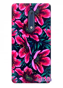 Чехол для Nokia 5 - Необычные цветы