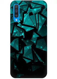 Чехол для Galaxy A50 - Зелёная геометрия