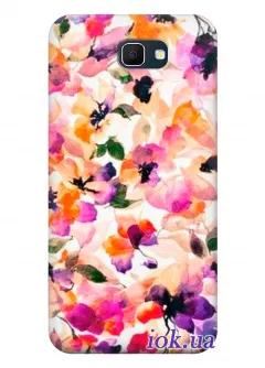Чехол для Galaxy J5 Prime - Акварельные цветы