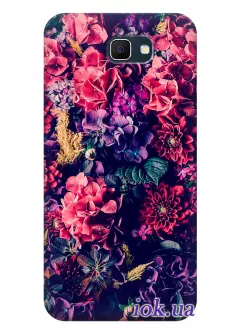 Чехол для Galaxy J5 Prime - Тёмные цветы