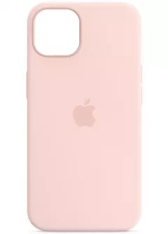 Чехол Silicone case (AAA) full with Magsafe and Animation для Apple iPhone 13 Pro Max (6.7"), Розовый / Chalk Pink