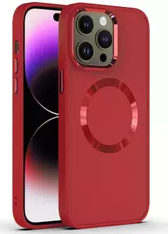 TPU чехол Bonbon Metal Style with MagSafe для Apple iPhone 12 (6.1") || Apple iPhone 12 Pro, Красный / Red