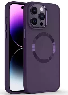 TPU чехол Bonbon Metal Style with MagSafe для Apple iPhone 12 (6.1") || Apple iPhone 12 Pro, Фиолетовый / Dark Purple