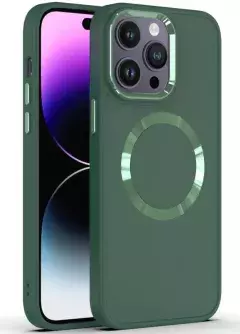 TPU чехол Bonbon Metal Style with MagSafe для Apple iPhone 12 Pro Max (6.7"), Зеленый / Pine green