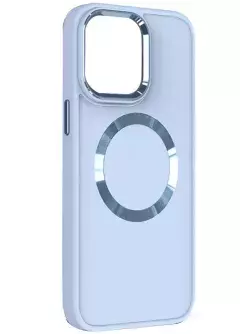 TPU чехол Bonbon Metal Style with MagSafe для Apple iPhone 13 (6.1"), Голубой / Mist Blue