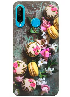 Чехол для Huawei P30 Lite - Цветочные макаруны
