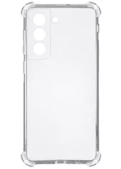 TPU чехол GETMAN Ease logo усиленные углы для Samsung Galaxy S21 FE, Бесцветный (прозрачный)